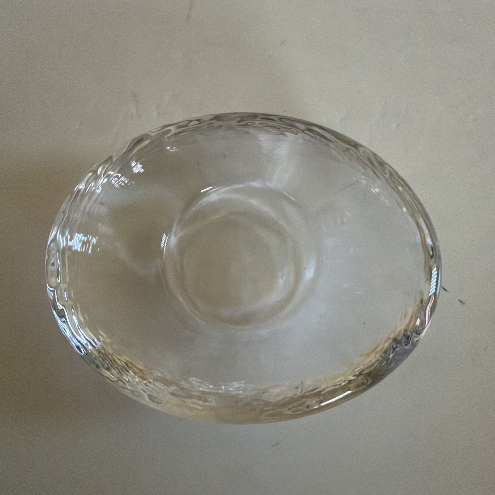 SIMON PEARCE Clear Art Glass Swirl 1.5x4x5 Votive Candle Holder Signed Handmade