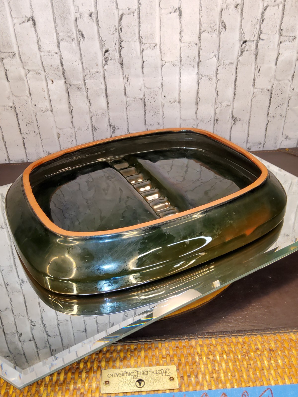 Vintage awesome ASHTRAY CIGARETTE / CIGAR by Blue Mountain Pottery 11.75″