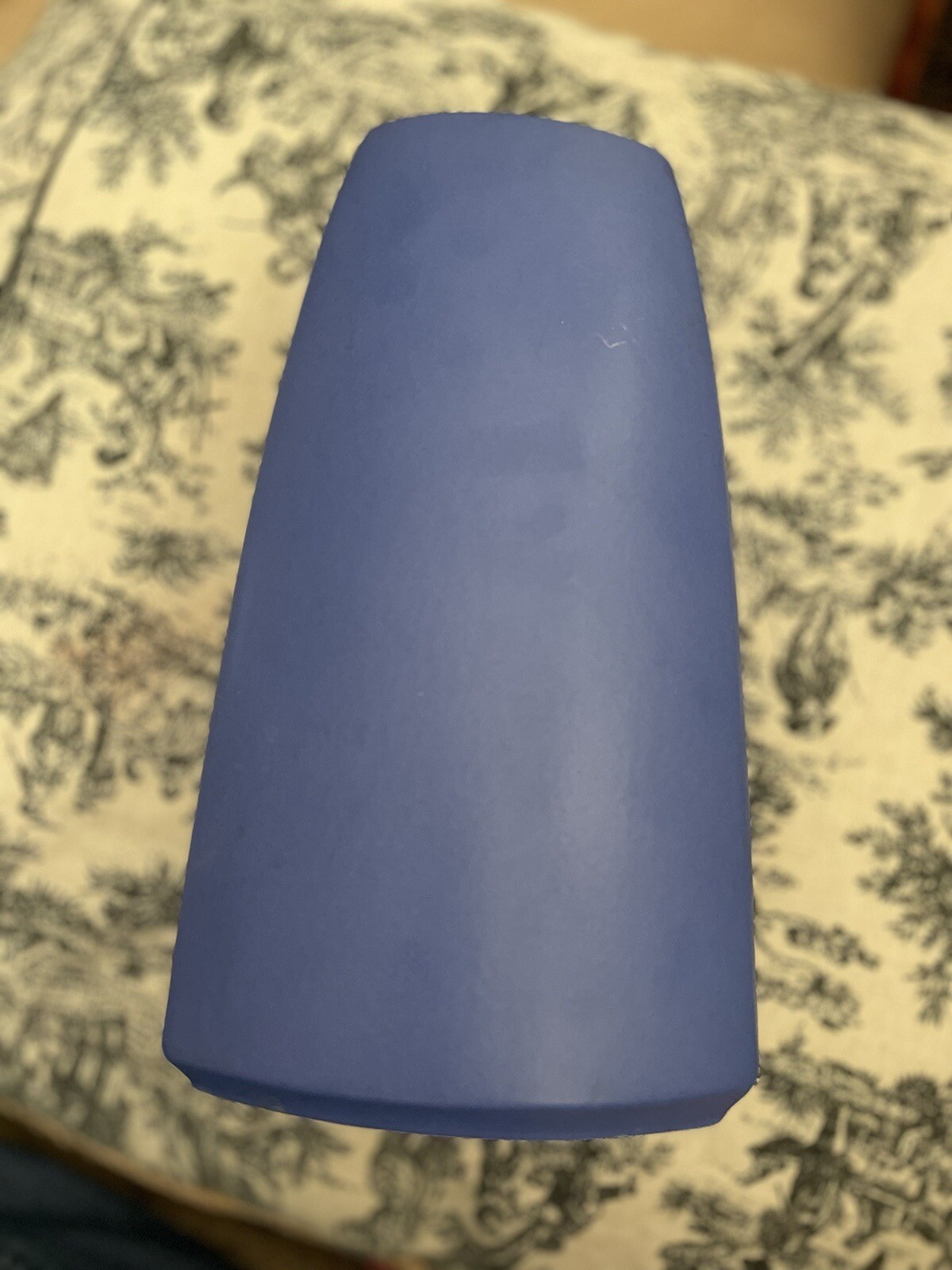 MCM_AMANO VASE_MADE IN GERMANY_9.25” X 4″_SATIN GLAZE_BLUE_MID-CENTURY_3 sided