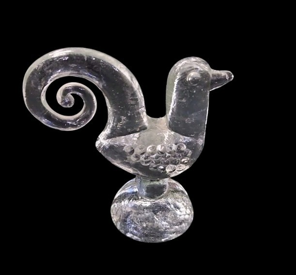 Kosta Boda Zoo Series Glass Rooster Bertil Vallien Art Glass Vintage 1975 MCM