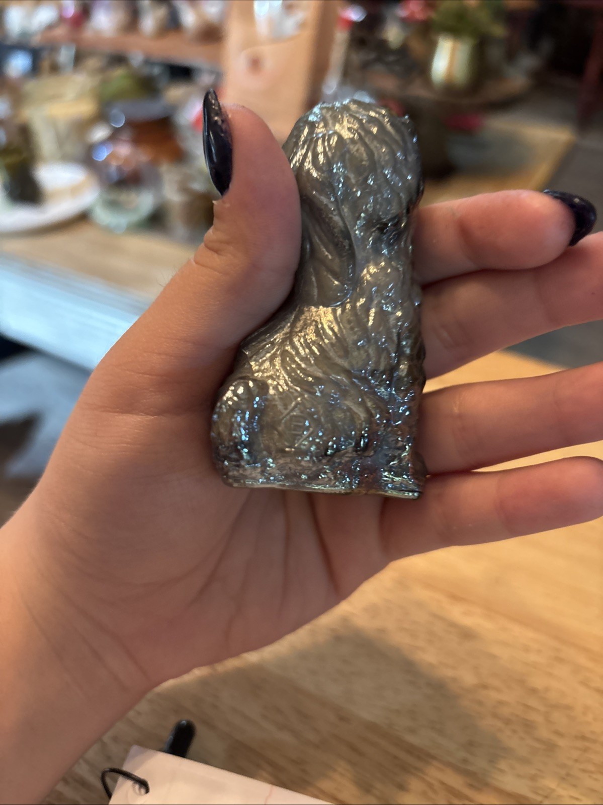 Boyd Glass Silver/grey Skippy The Dog