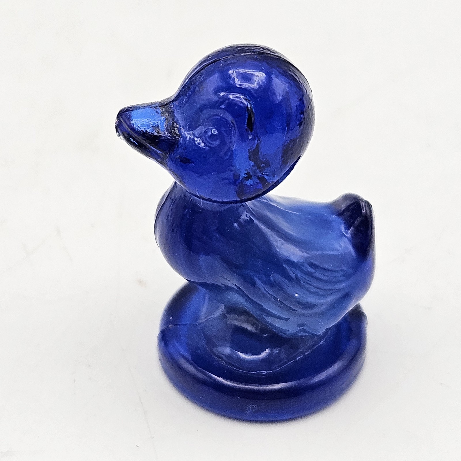 Boyds Glass ~ Debbie Duck Duckling ~ Cobalt Blue Slag