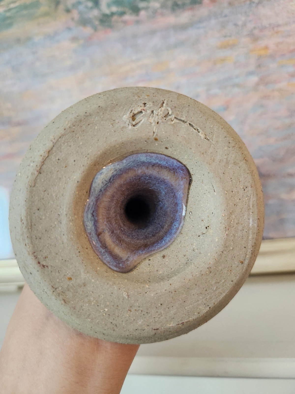 Robert Esposito Unity Pond Pottery Candle Holder – Signed