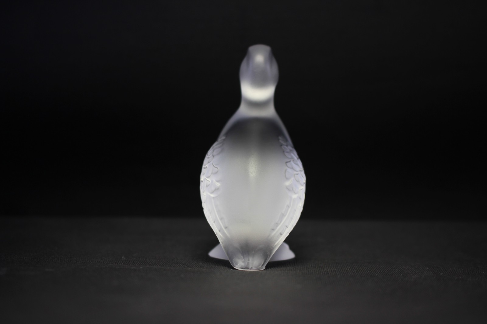 Lalique Crystal Happy Duck Clear Frosted 3″ – 01207400
