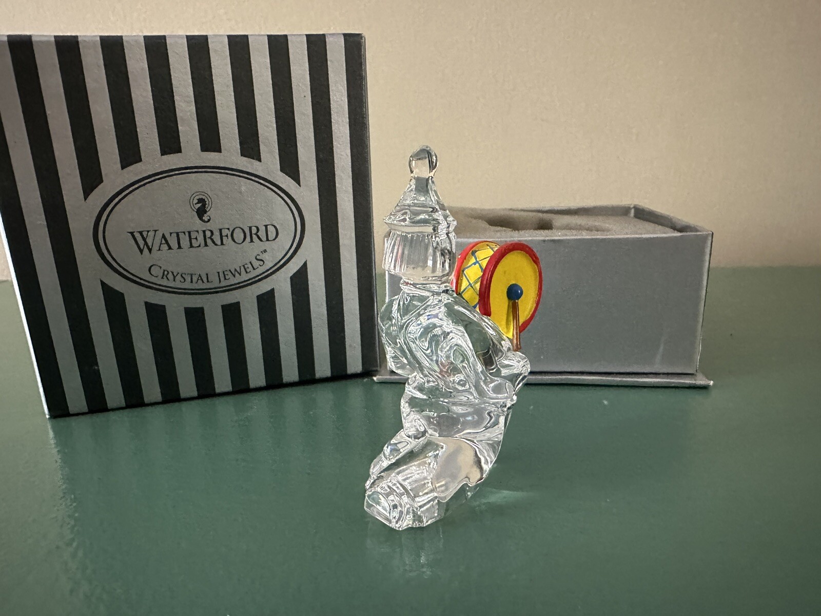 Waterford Crystal Clown with Drum Figurine Merry Music Collection Boxed & COA