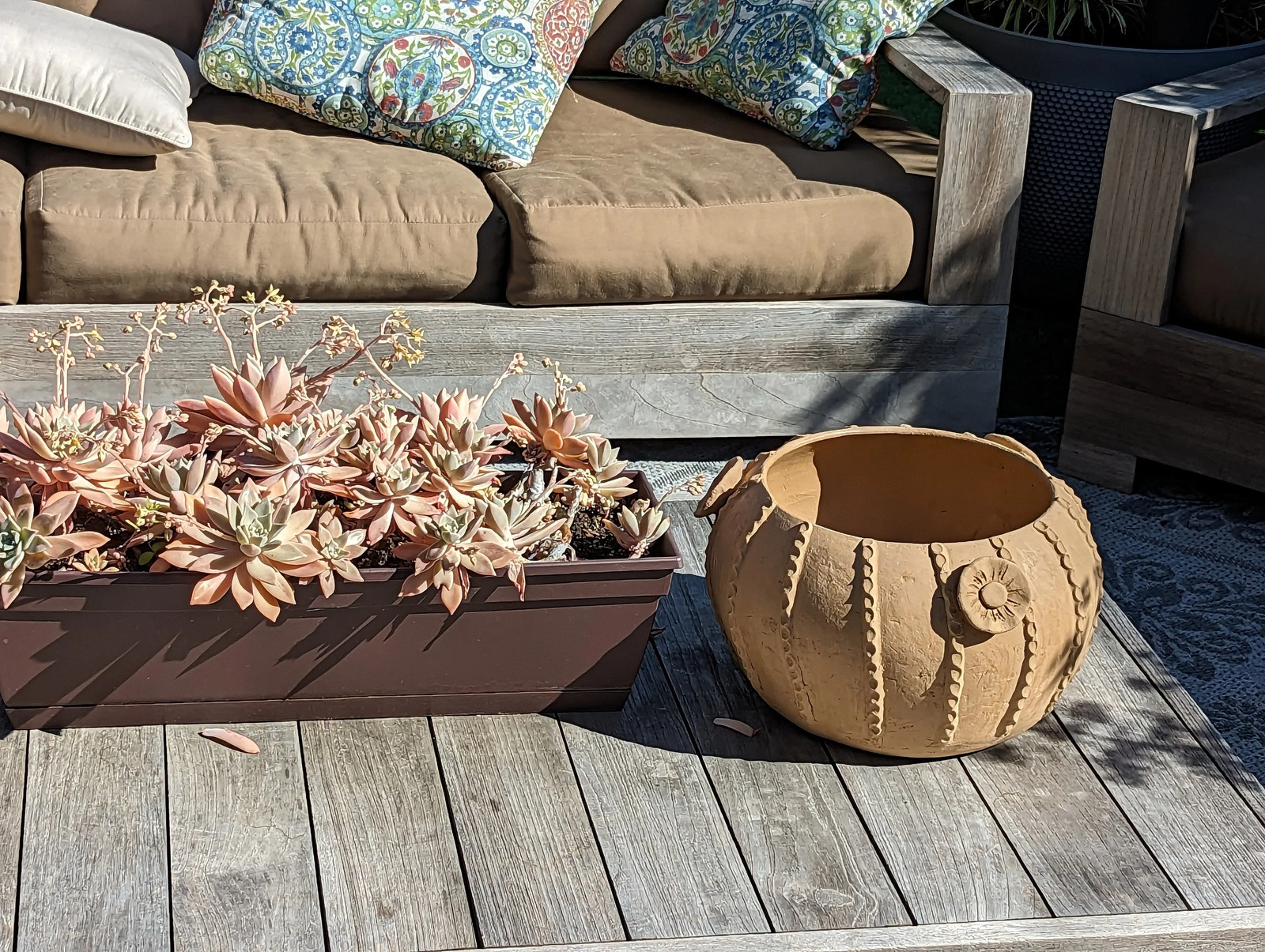 Ceramic Planter, Cactus Flower Pot, Handmade Mexican Pottery Plant Pot