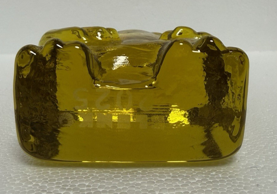 Blenko Glass Cryptid Critter 2523C – Grafton Monster – Citrine
