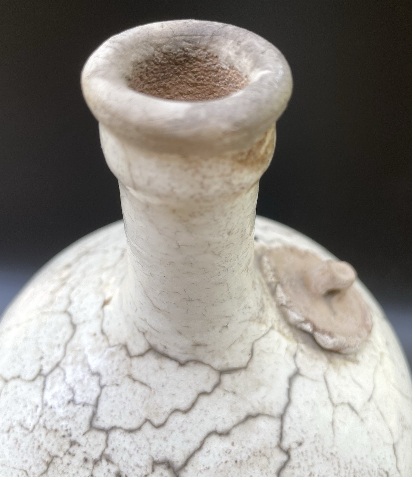 Studio Pottery Signed Bottle 9″ Tall Antique French Style Pottery Barn West Elm