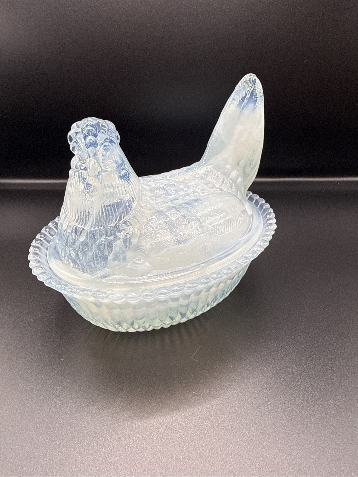 Vintage HTF Rare Boyd 5.5″ Lite Blue/Marshmallow Hen on A Nest