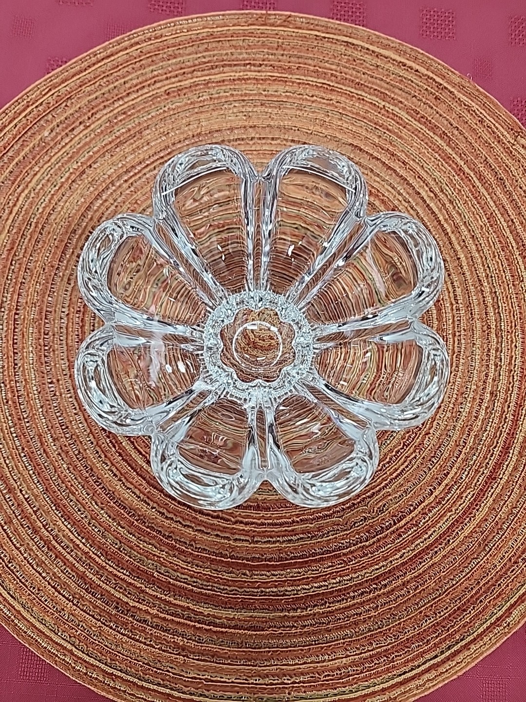 Mikasa Zinnia Crystal Bowl/Vase 8 Petal Made In Austria Luxury Chic Flower Power