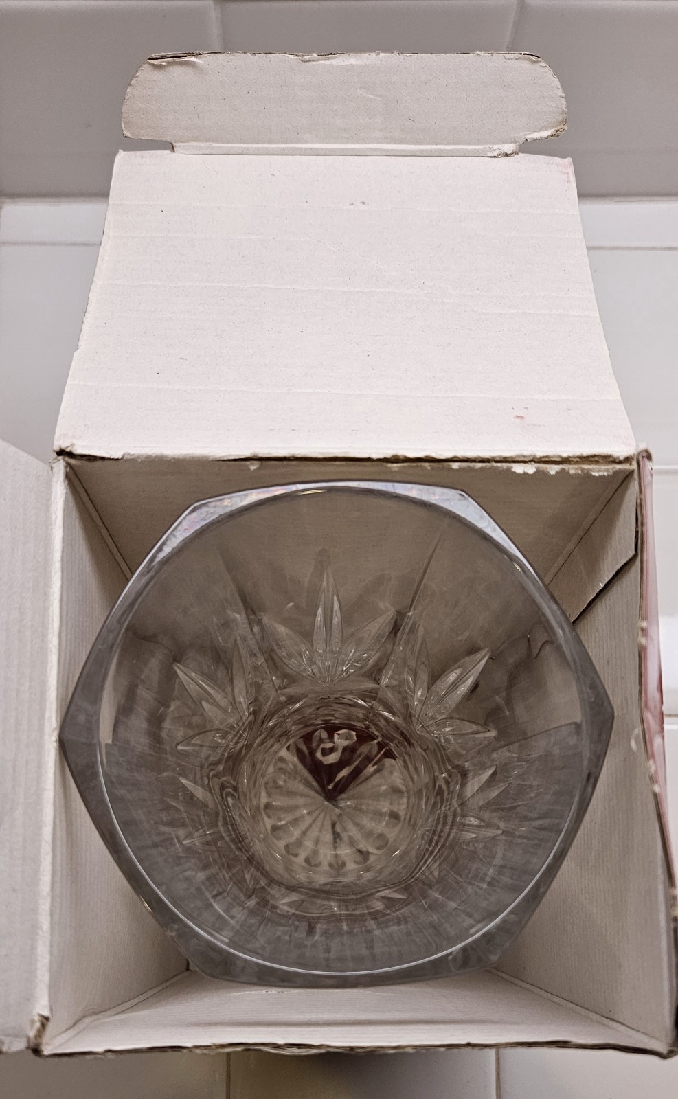 Vintage Royal Crystal Rock RCR Linea Gala Vase (8.5″ Tall) 24% Lead Crystal