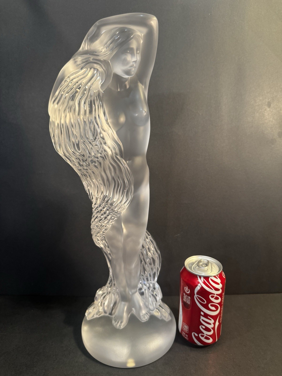 Monumental 17.5” Lalique Ltd. Edition Grand Nue Nude Lady “Nereides” FLAWLESS!