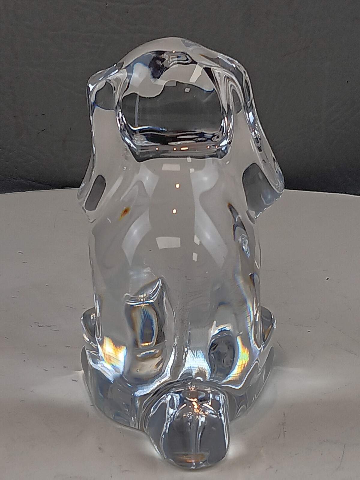 BACCARAT France Glass Crystal Hound Spaniel Dog Puppy 4.5″ Tall
