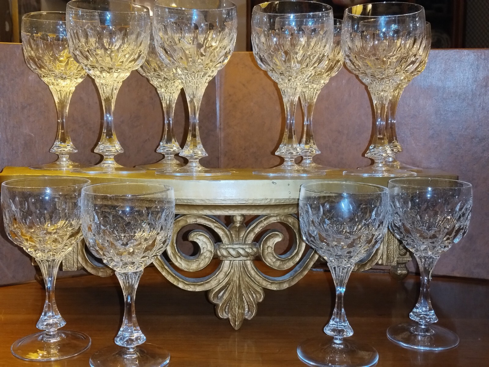 Mikasa Crystal EDINBURGH Water Goblets Stems 2-SETS/4 Mint Condition IN BOX