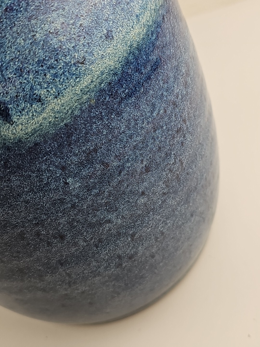 Vintage Studio Art Pottery Cannister Cobalt Blue Shades Artist Signed Marguerite