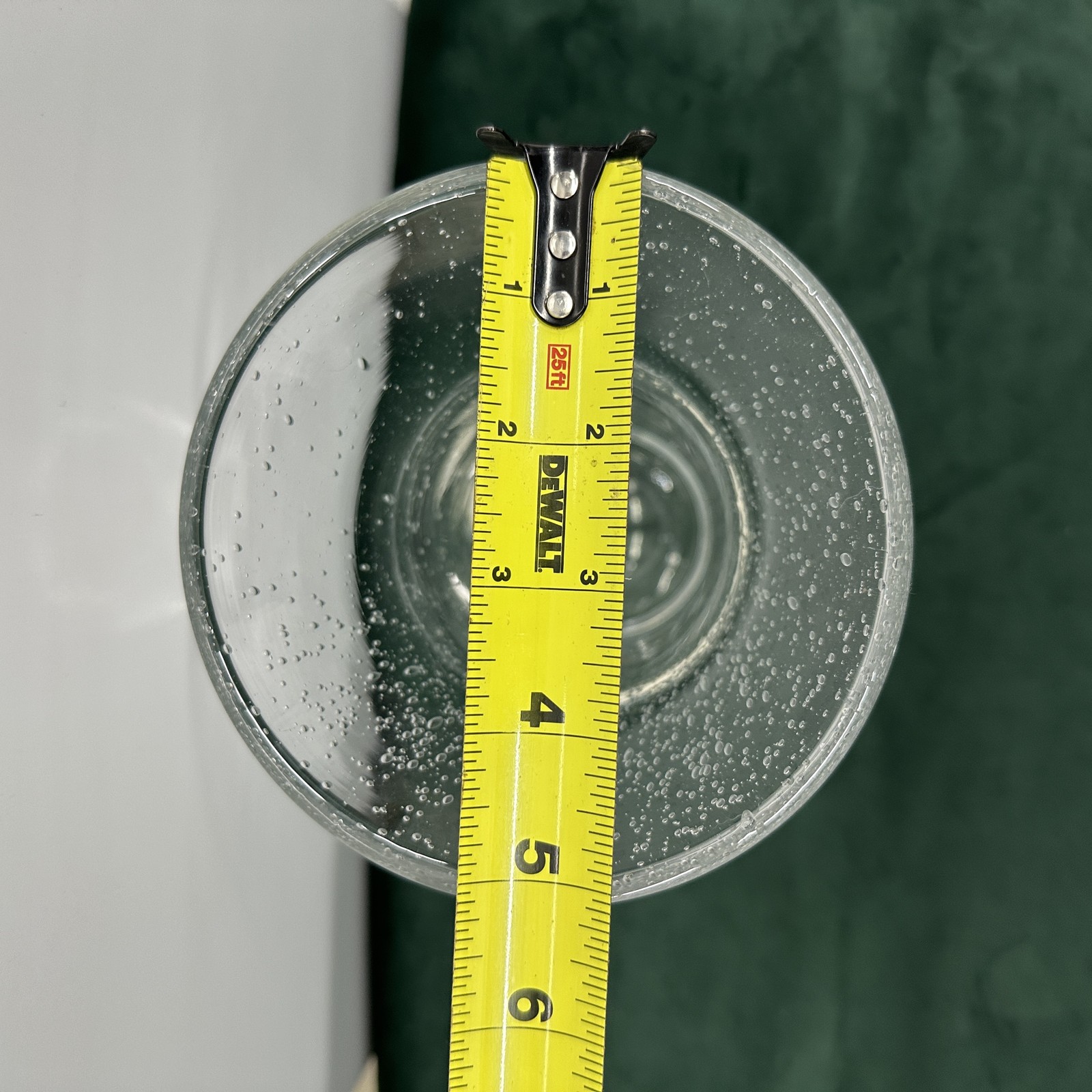 Bohemia Czechoslovakia Seeded Glass Vase Hand Cut Lead Crystal 8.75″ Tall