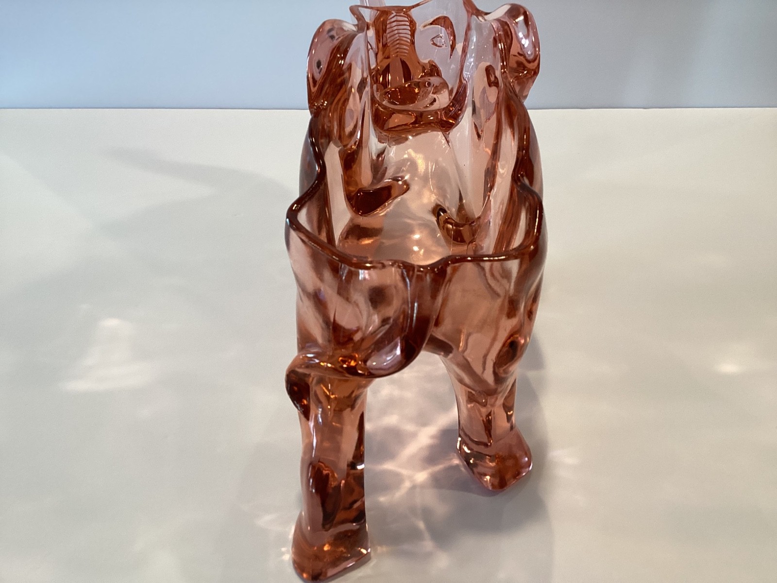 Depression Glass Consolidated Large 13″ Pink Elephant Rare