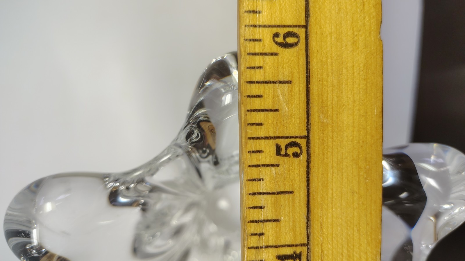 Vintage Art Vannes Le Chatel French Crystal Splash Vase MCM France Heavy
