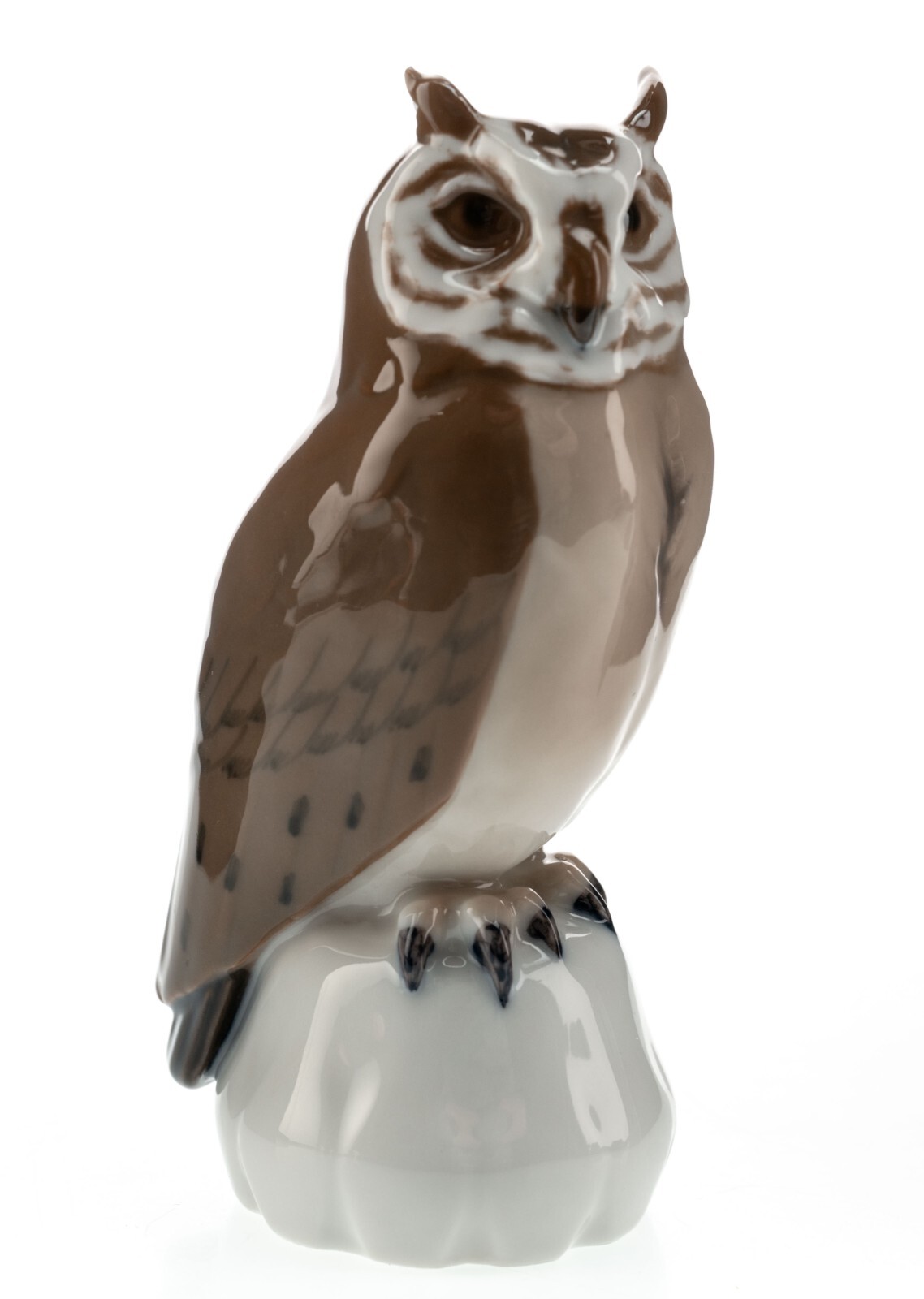 Damaged Bing and Grondahl Owl # 1800 Denmark Porcelain 4in 1970-1983 Chipped Ear