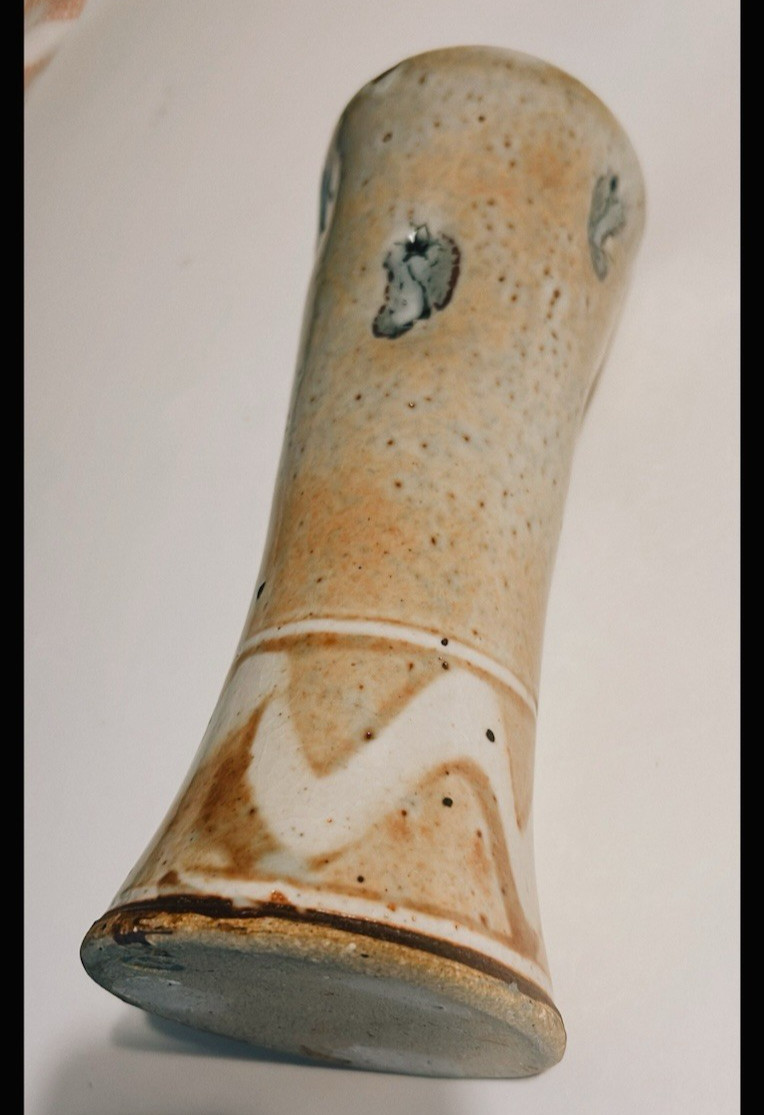Mark Hewitt Pottery Vase Approx 8 3/8″ Tall Stunning Colors Texture Made in USA