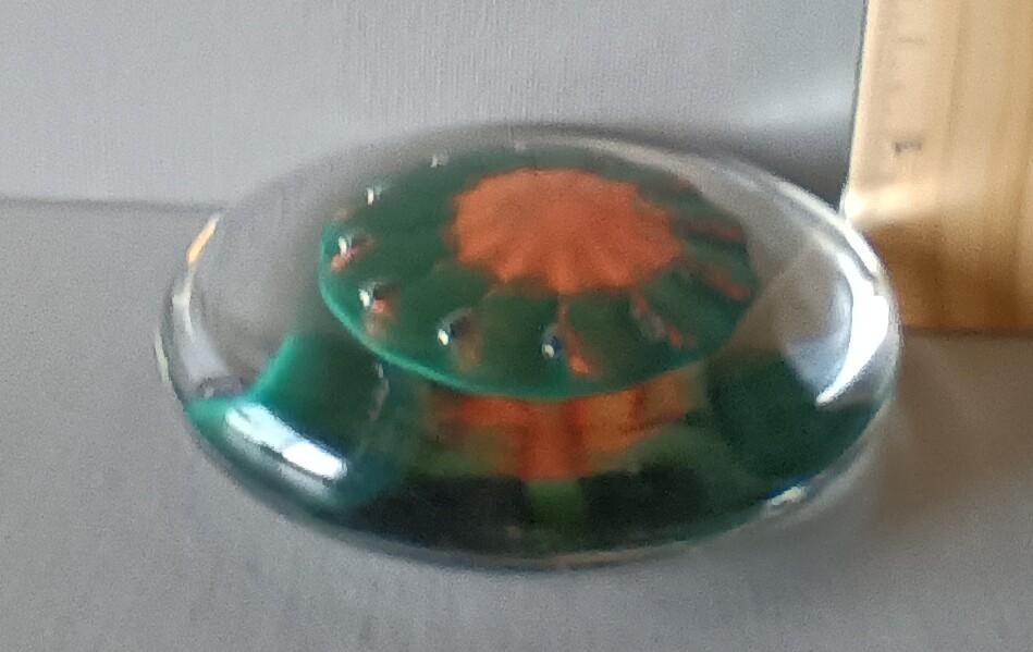 Goose Bay Glass Townsend MT 2004 Handblown Art Glass Signed Paperweight