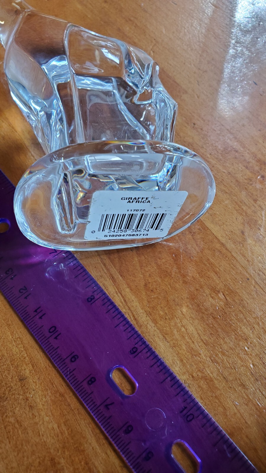 Waterford Crystal Clear Glass Giraffe Stamped 7.25″ Figurine Safari