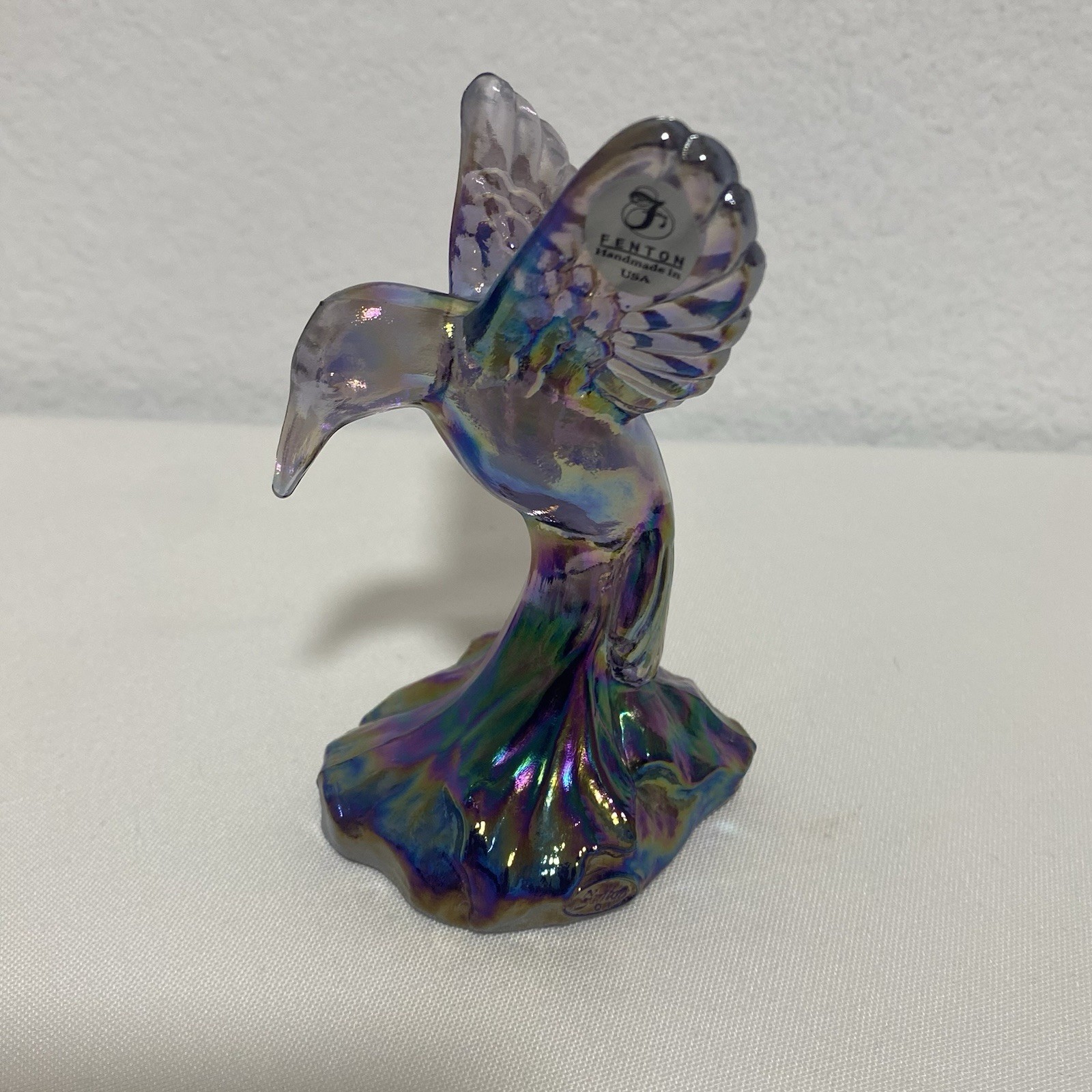 Fenton Hummingbird Figurine – Violet Iridescent ~ Vintage 2005