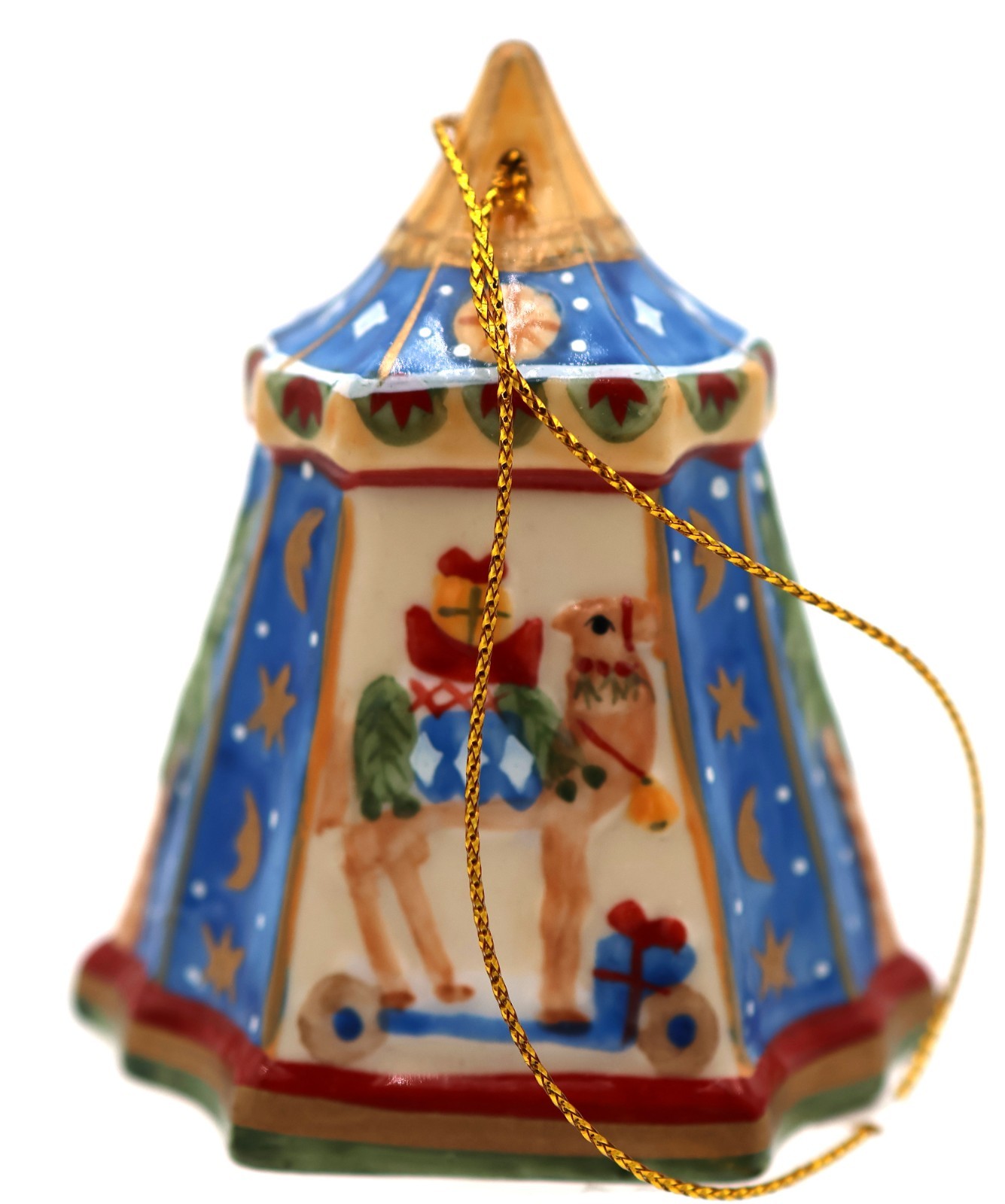 Villeroy & Boch Christmas Double Presents Camel Bell Carousel Ornament Ex-Cond