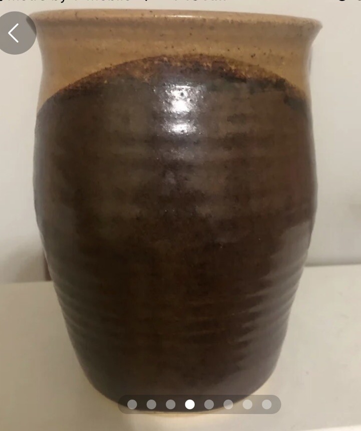 Signed Piece Of Richmond Pottery Pot With Handle Vintage