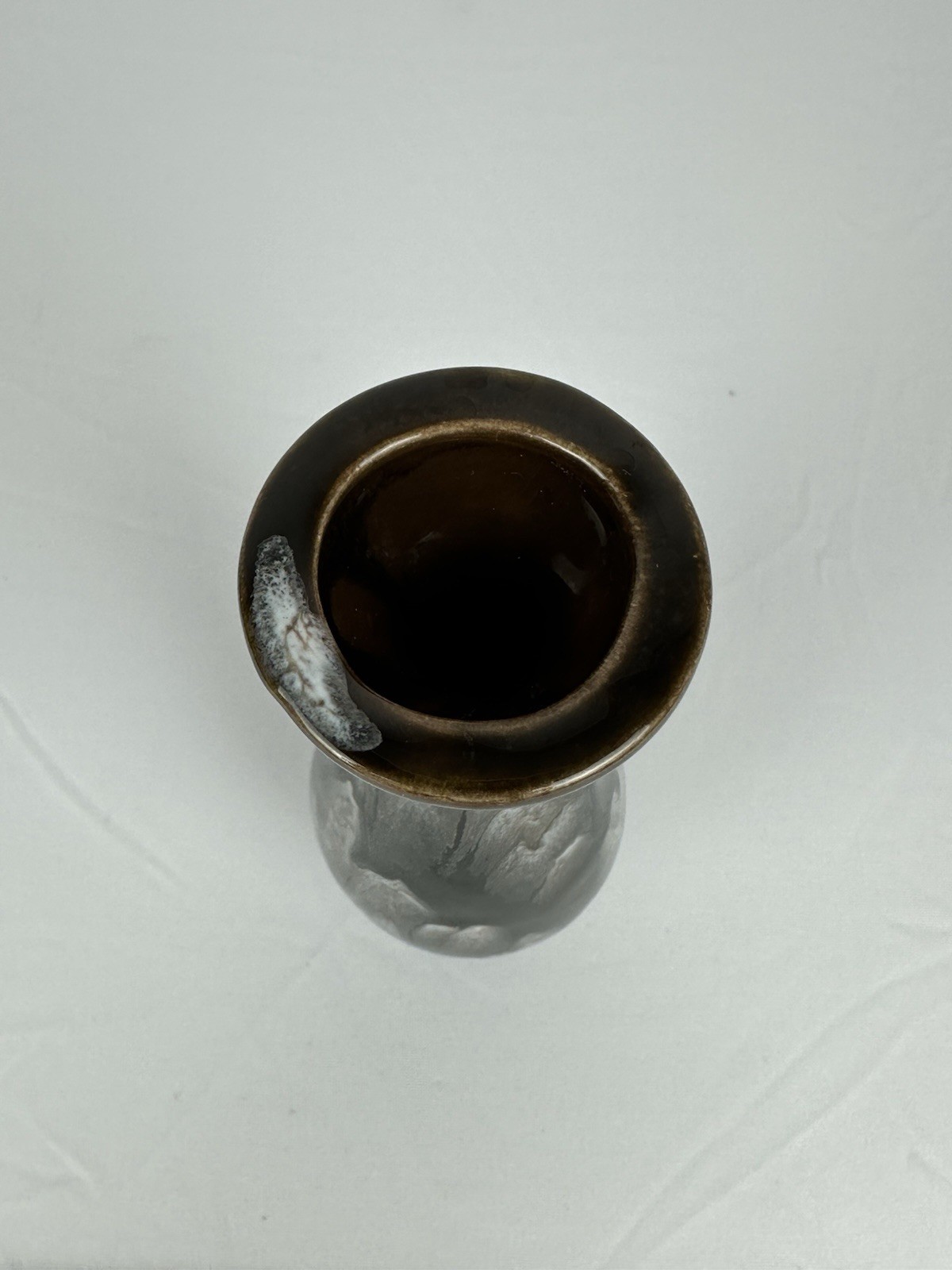 Black Crystalline Glaze Studio Pottery Vase Silver Crystal Art Pottery 6” Modern