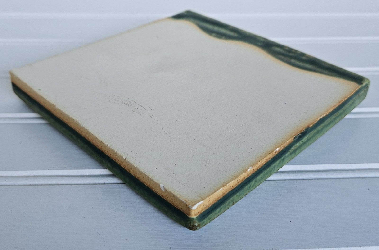 Vintage Motawi Tileworks Tile Laurel Green Ann Arbor Michigan 6×6 B22