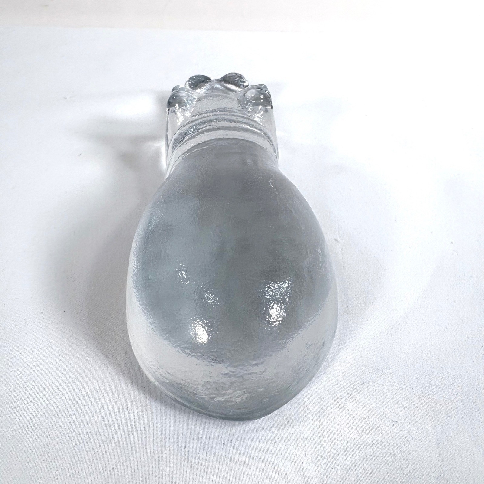 Kosta Boda Hippo Figurine Clear Art Glass Swedish Mid Century Bertil Vallien 7in