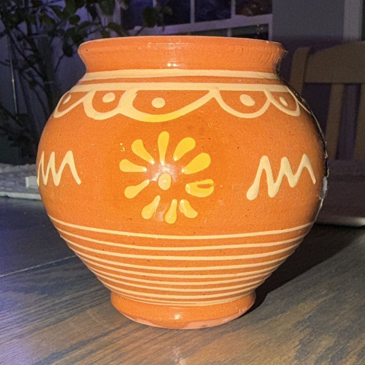 Handmade Mexican Barro Rojo Olla Pottery Vase Terracotta Folk Art Clay Pot 5”