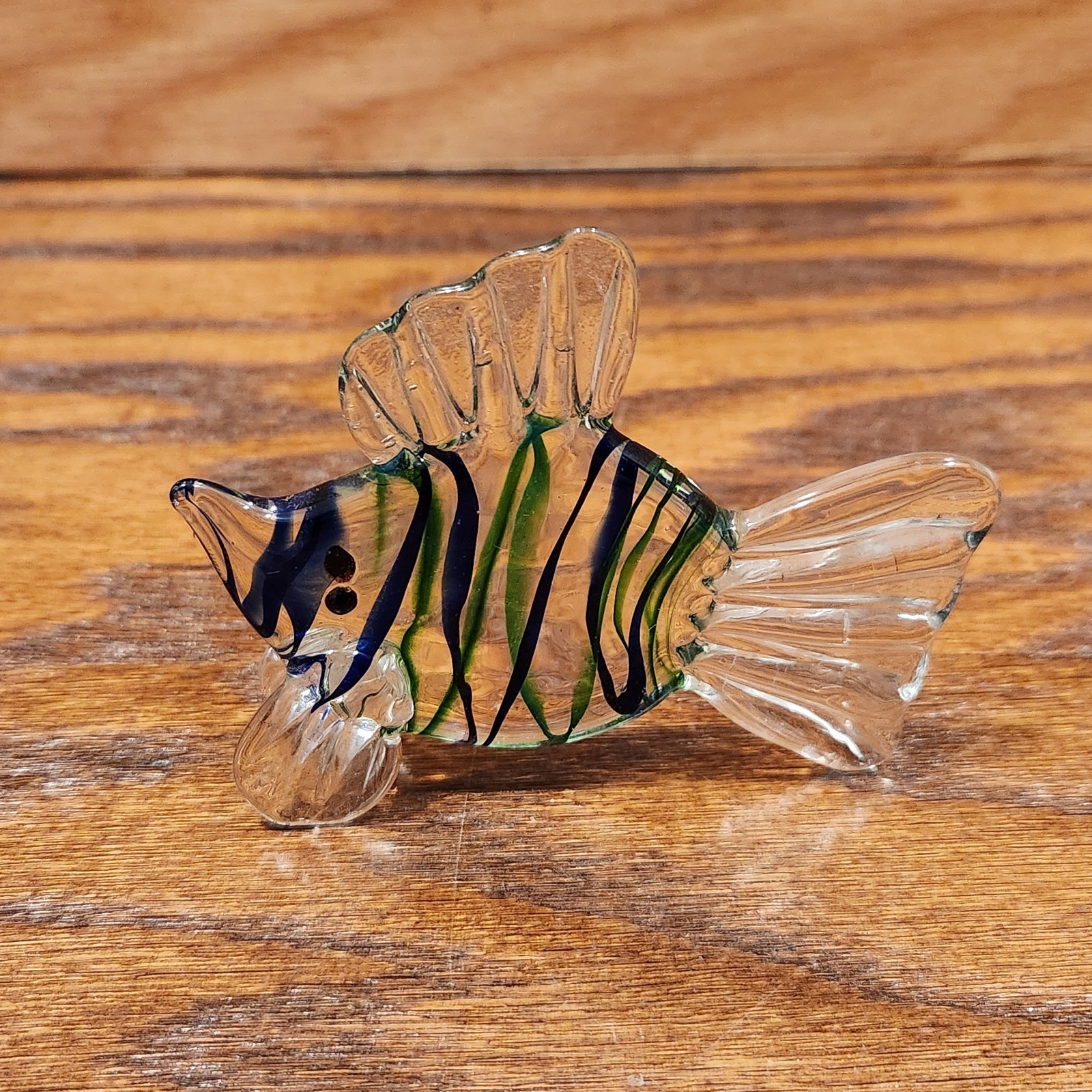 Murano Style Glass Fish Figurine Lot of 4 Paperweight Figures Hand Crafted