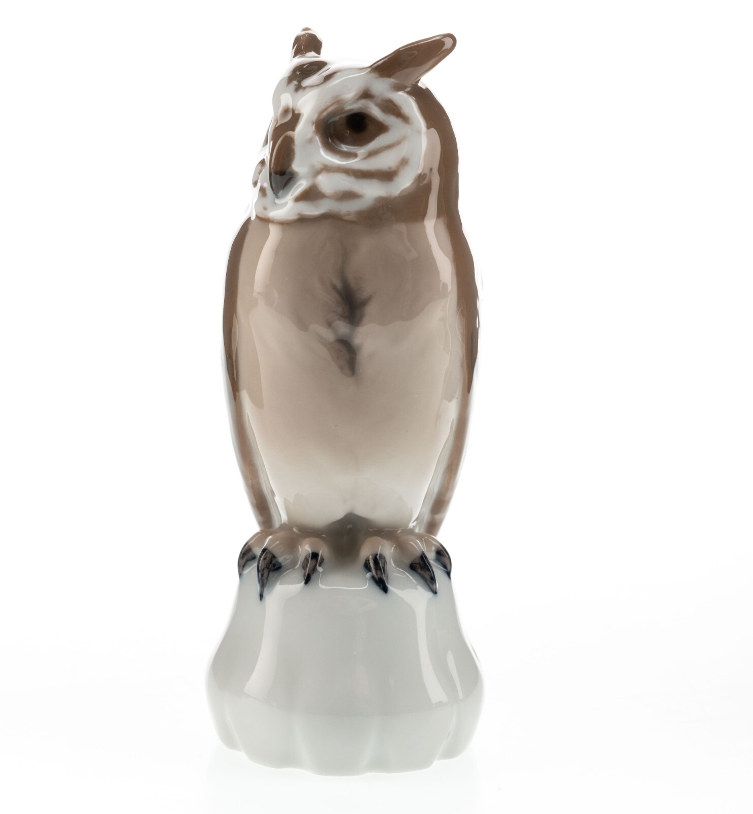 Damaged Bing and Grondahl Owl # 1800 Denmark Porcelain 4in 1970-1983 Chipped Ear