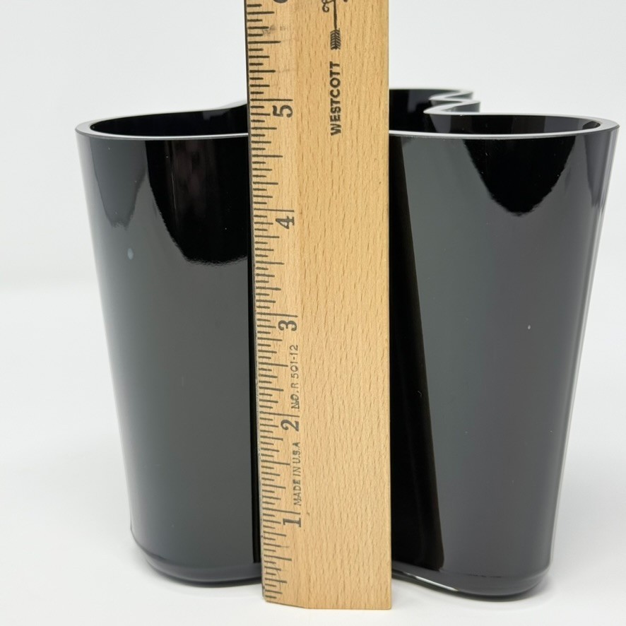 Alvar Aalto Iittala Savoy Vase Dark Cobalt Blue 4.75″ Signed Finland Rare