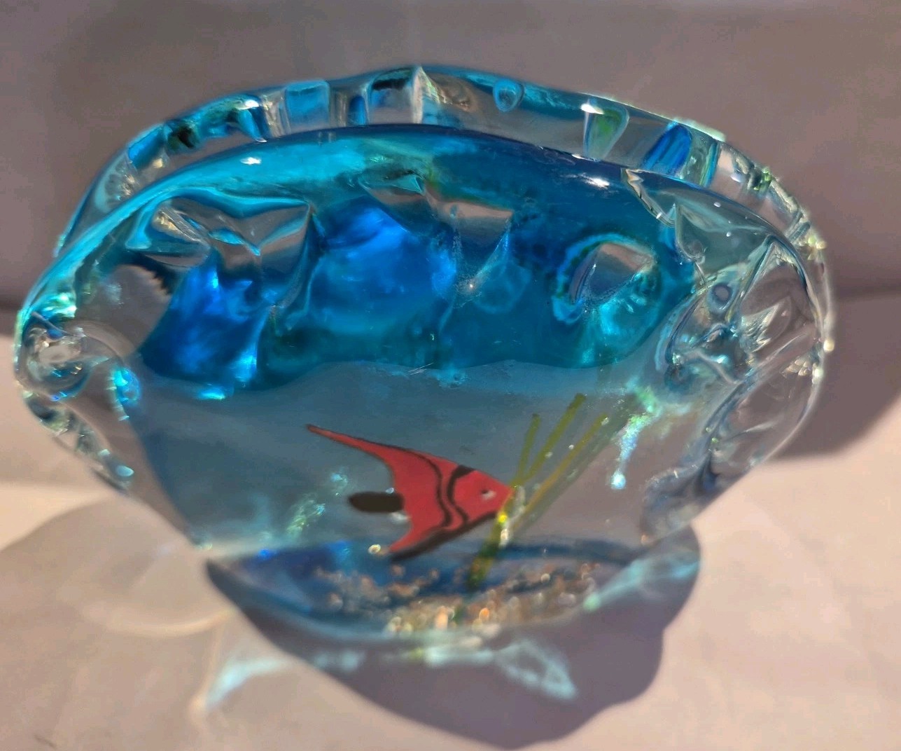 Vintage Murano Glass Fish Aquarium