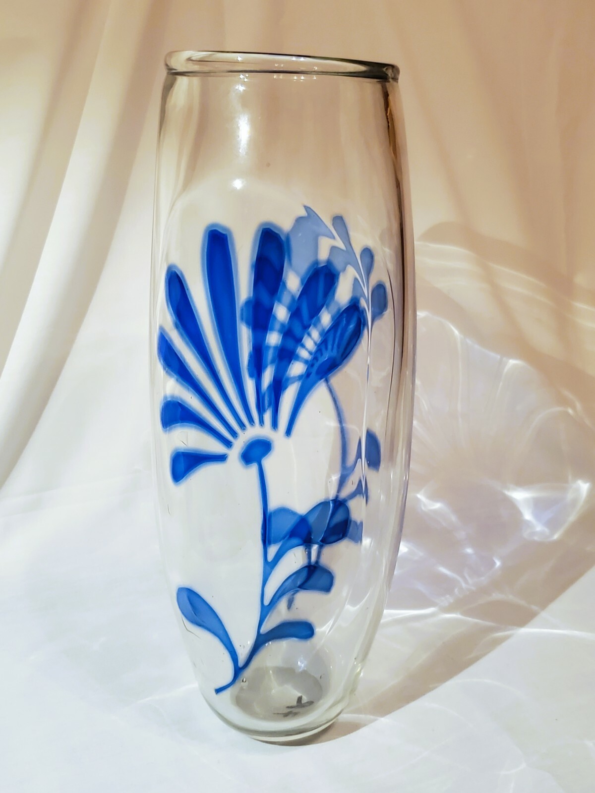 Rare DANSK Vase 1998 – Artist Signed/Hand Blown 12.5”– Illegible Signature – Sca