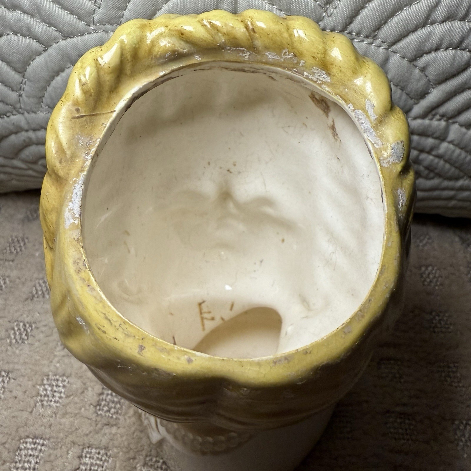1959 Rubens Originals # 501 Lady Head Vase Blonde Braided Hair AS IS *READ*