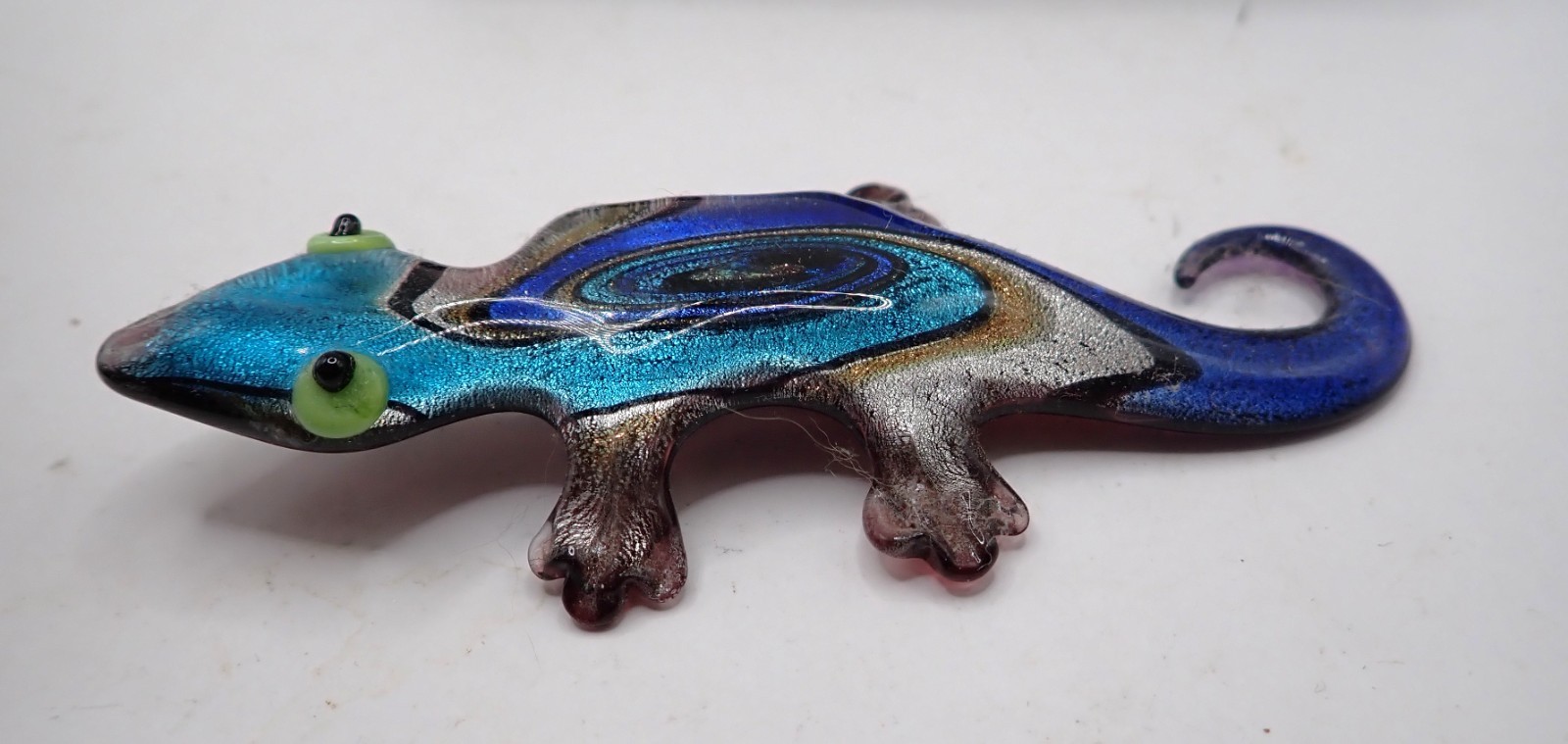 Lampwork Glass Gecko Figurine, Pier 1 Gabby the Gecko, new in box