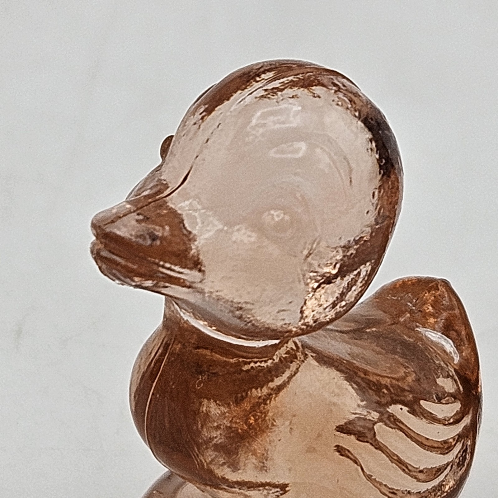 Boyds Glass ~ PAIR ~ Debbie Duck Ducklings ~ Light Rose