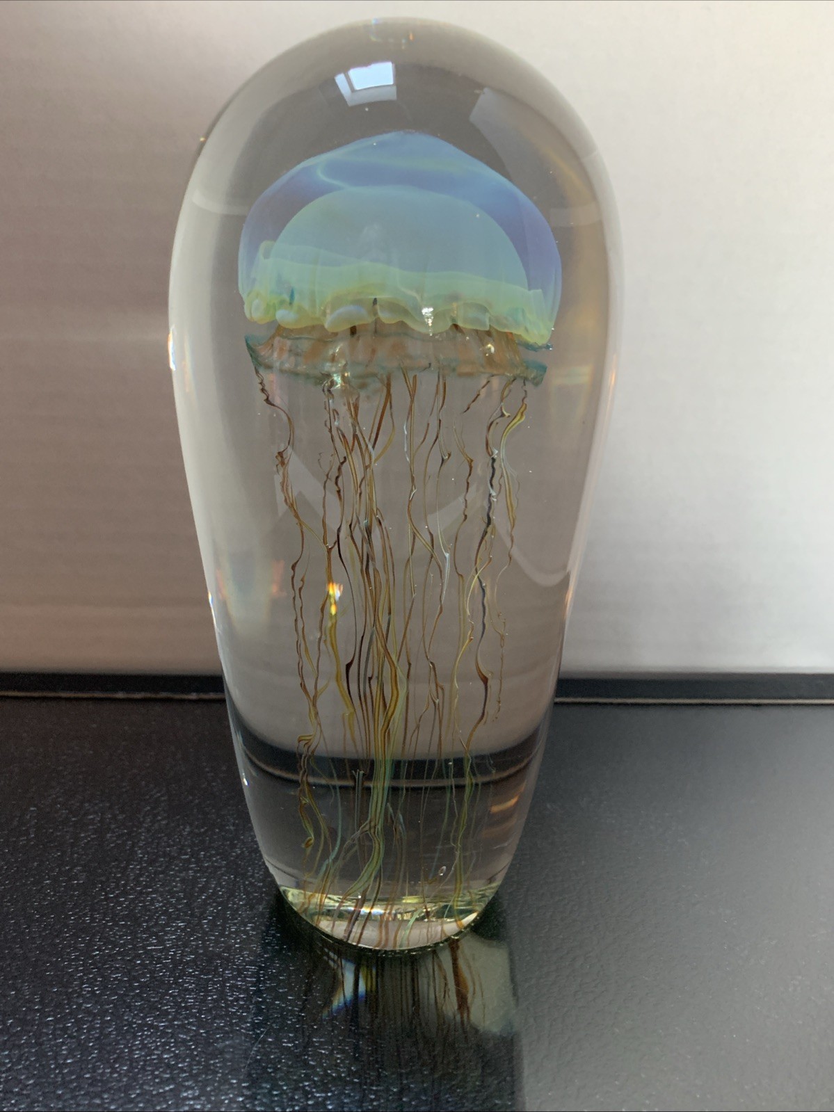 SUPERB RICHARD SATAVA JELLYFISH ART GLASS PAPERWEIGHT 7 5/8” Signed/numbered