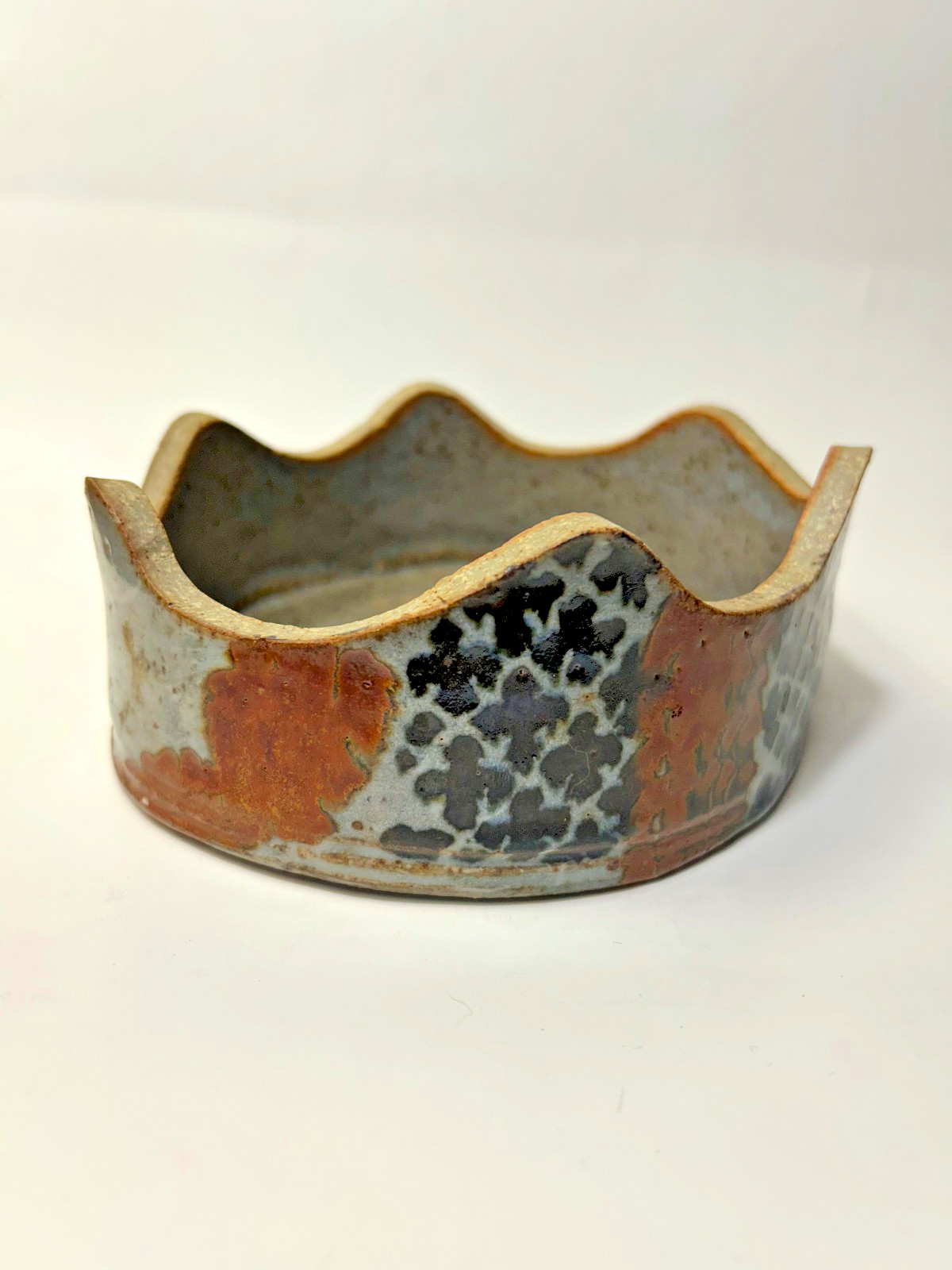 John Glick Plum Tree Pottery Oval Mid Century Abstract Modern Lidded Box