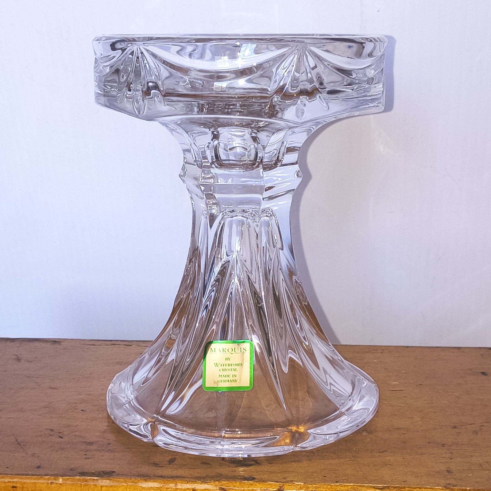 Marquis by Waterford Cut Crystal 5.25” Unity Pillar Taper Candle Holder Germany