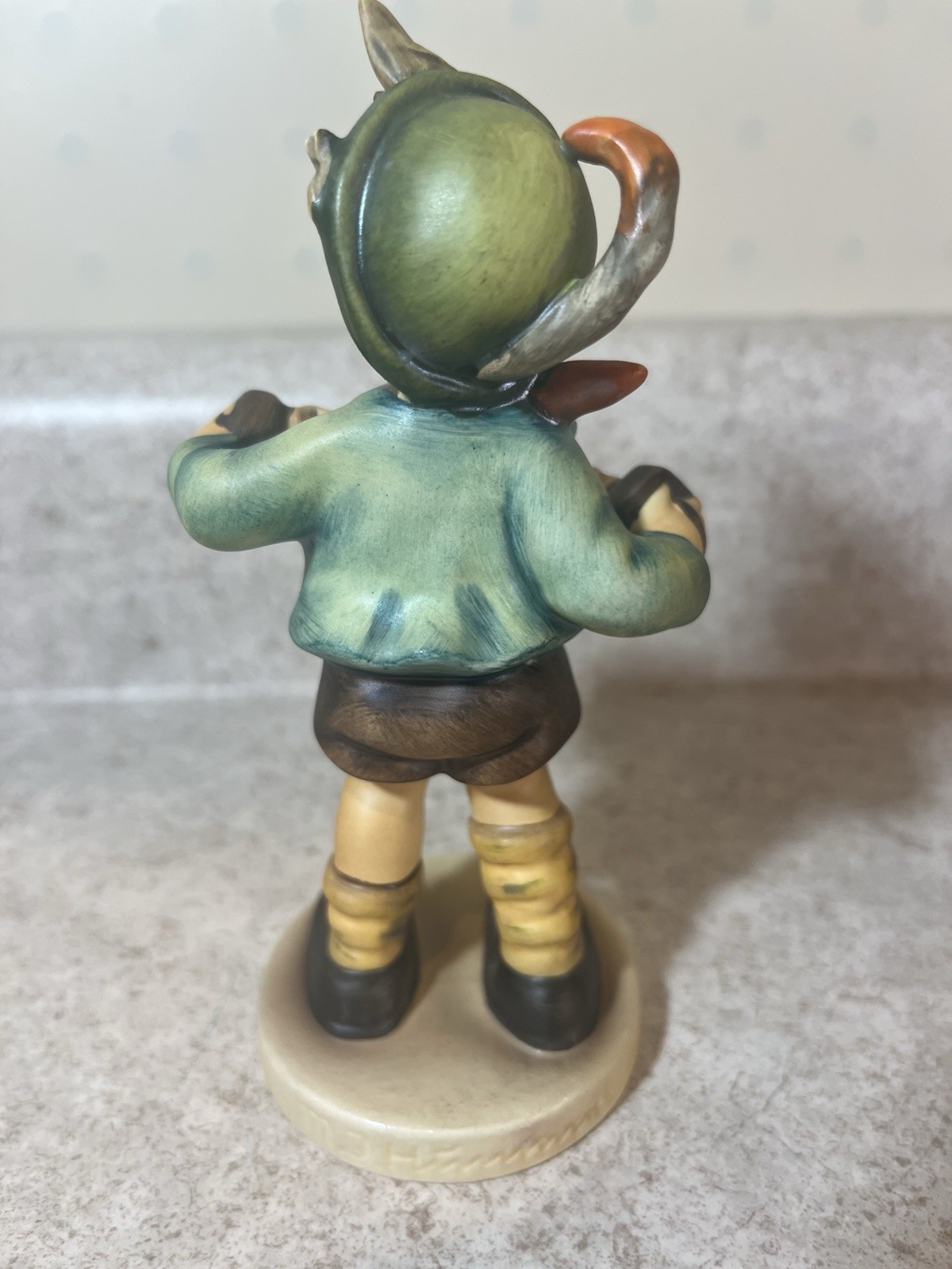 Goebel Boy Accordion Player Figurine #185 Hand Painted Germany Ceramic