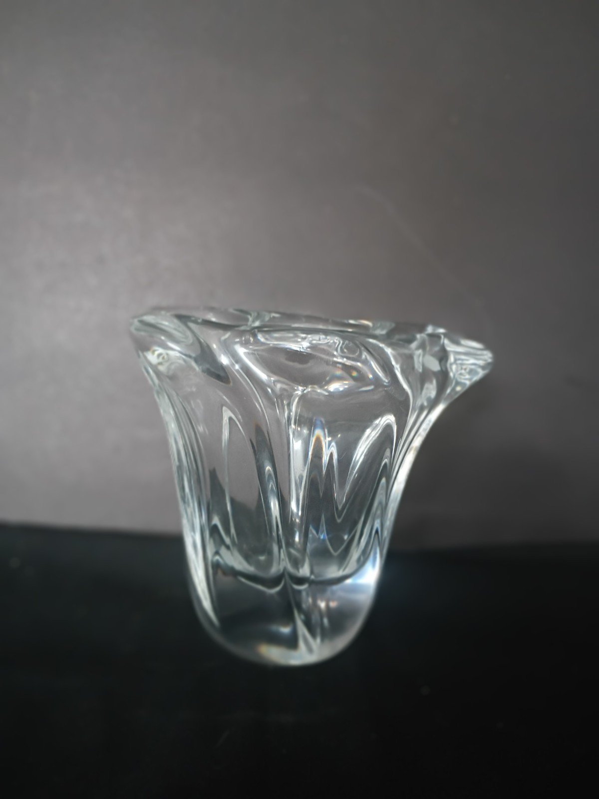 Daum Free Form Crystal Vase