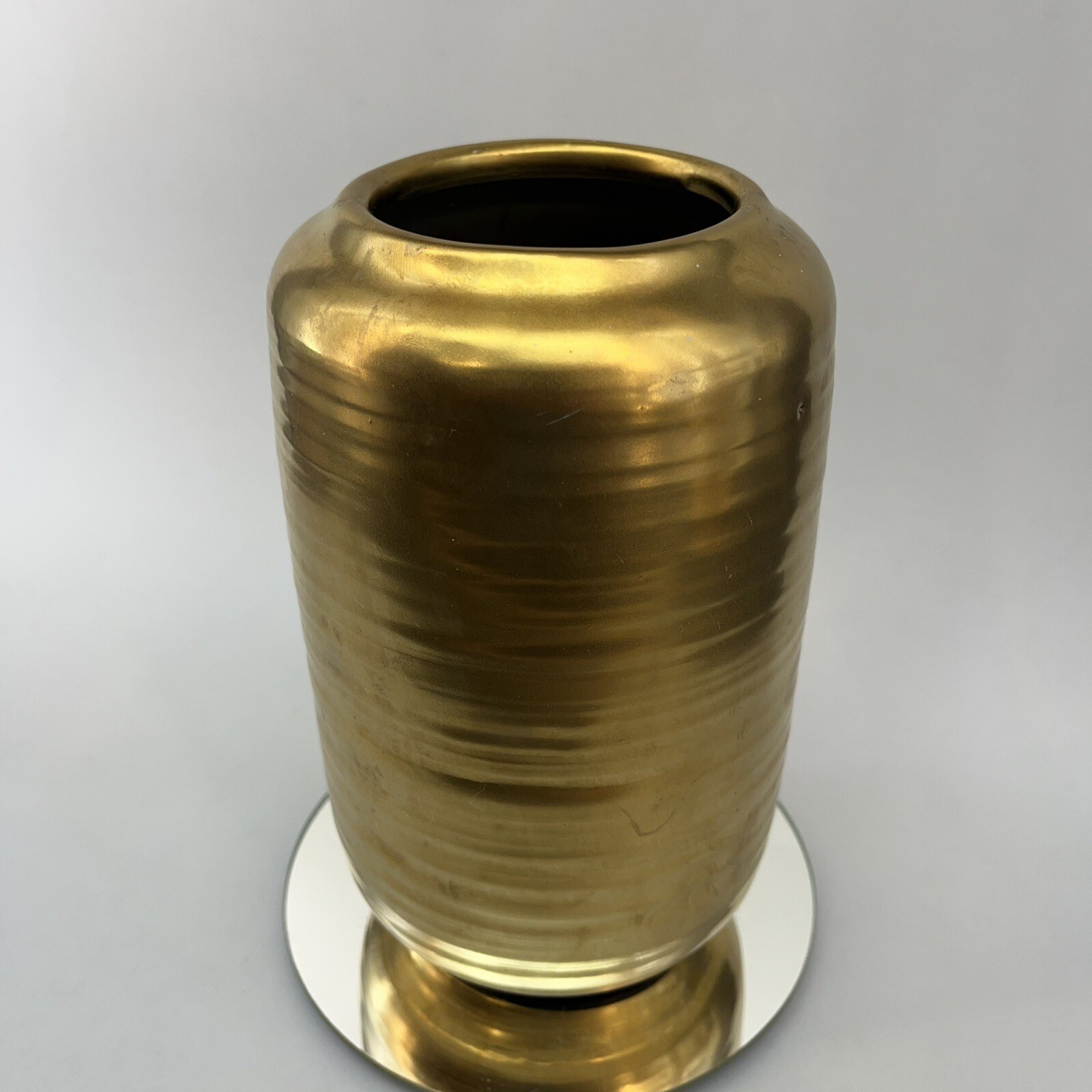 Torre Tagus Midas Touch Golden Pottery Ceramic 8” Vase Modern Gold ￼