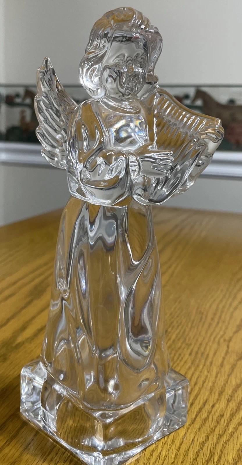 Mikasa Full Lead Clear Crystal Angel Playing Harp Herald Collection Germany 8 “