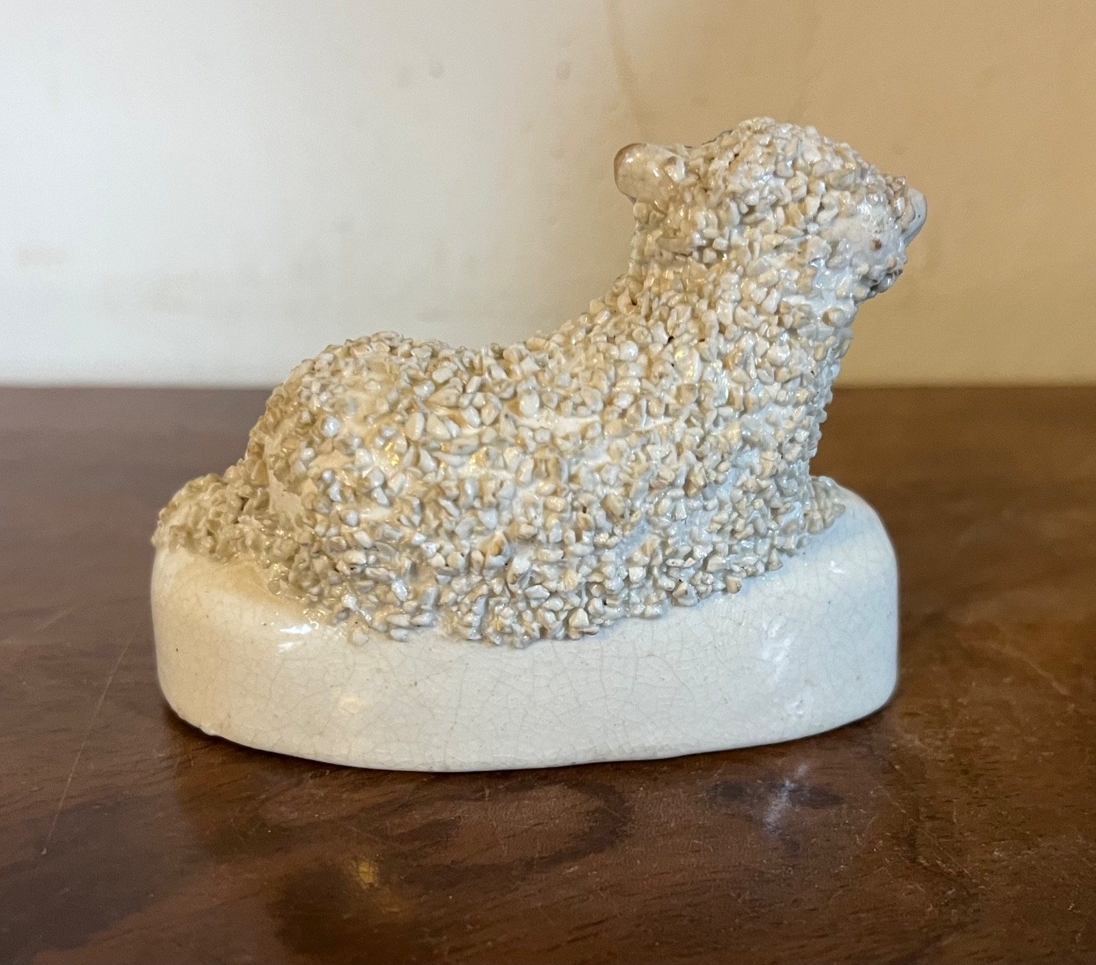 Antique 19th c. English Regency Staffordshire Figure of a Sheep