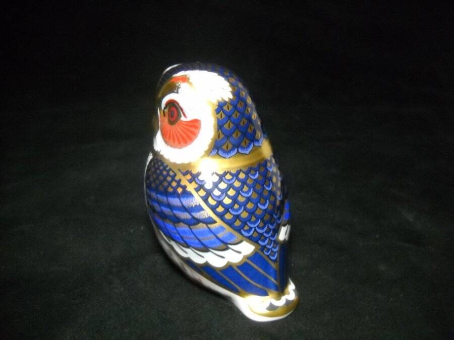 Royal Crown Derby Tawny Owl Imari Paperweight/Figure Excellent